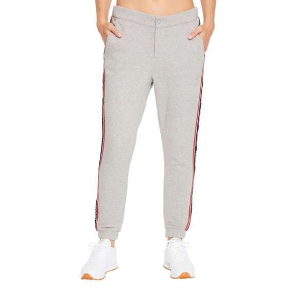 Reebok Women's Snap Pants Size XL Grey Heather Jogger Sweatpants - Picture 2 of 9